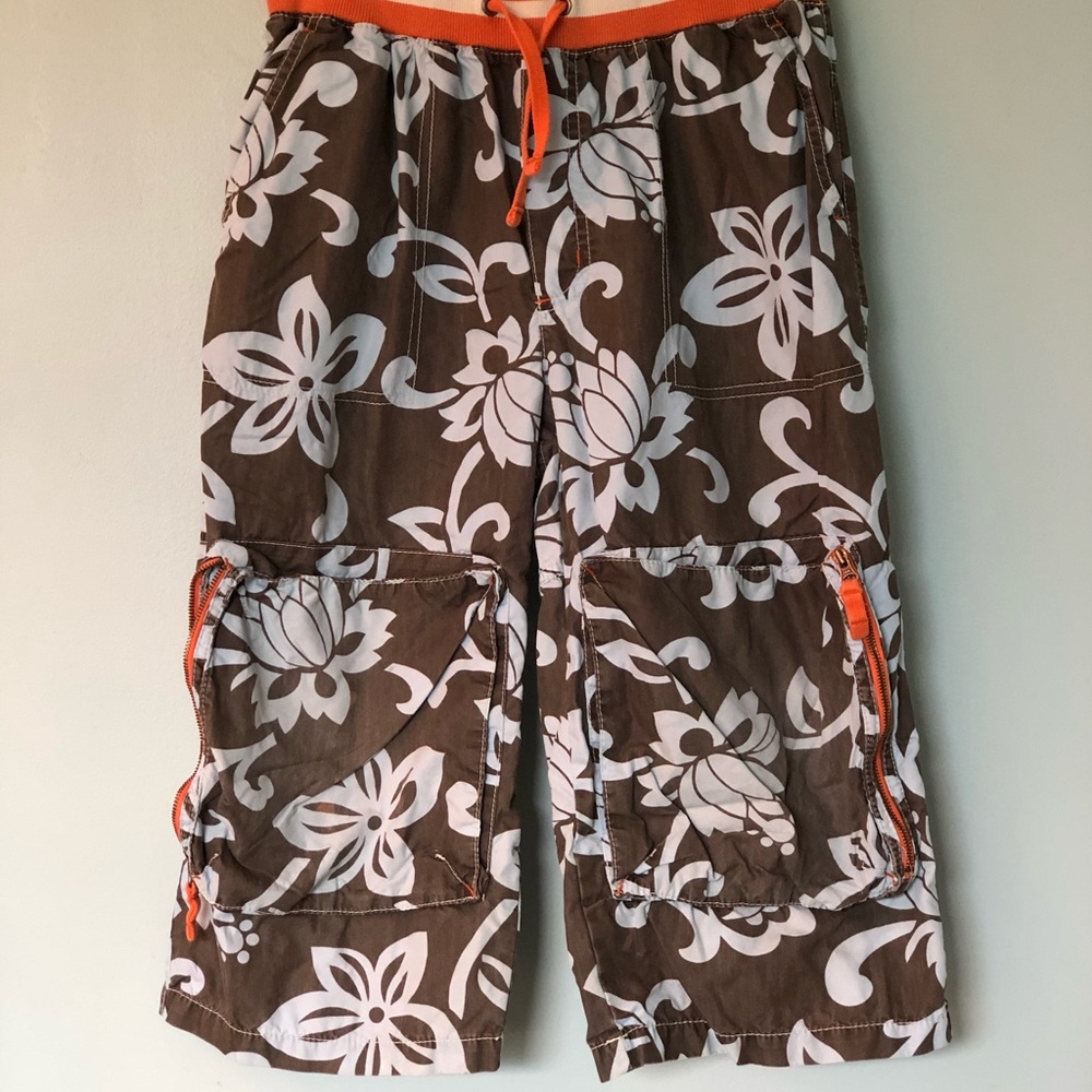 Mini Boden Boys Brown Baggy Long Shorts Size 12Y